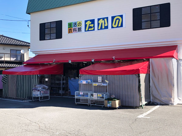 店舗の装飾テント張替