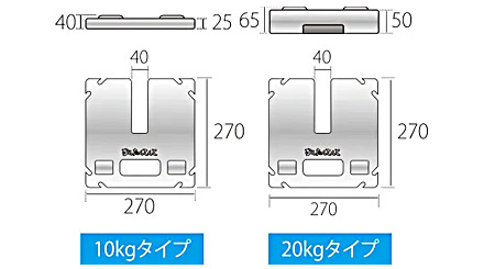 10kgタイプ 20kgタイプ