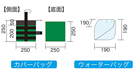 ウェイトバッグ ソフトタイプ 5kg用 側面底面