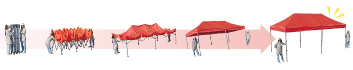 かんたんテント 簡単 設置 楽々 収納