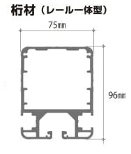 レール一体型桁フレーム スライドルーフテント