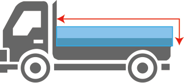 トラックシート寸法 積み荷の高さがある